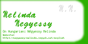 melinda negyessy business card